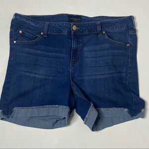 Celebrity Pink | High Rise Raw Hem Denim Shorts